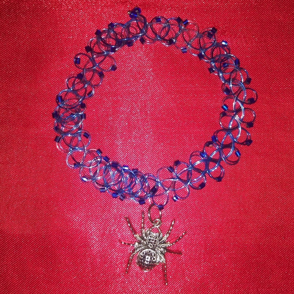 Tattoo Choker Spider Necklace, Choker necklace nwt